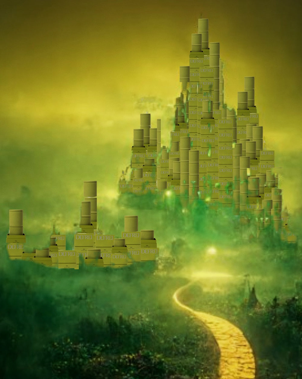 Emerald City made of FIG candles